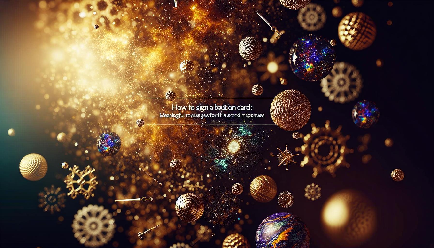 How to Sign a Baptism Card: Meaningful Messages for This Sacred Milestone