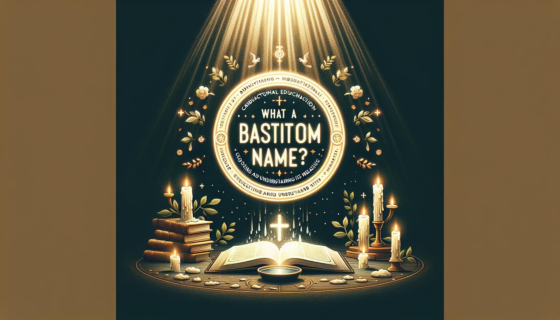 What Is a Baptism Name? Choosing and Understanding Its Meaning