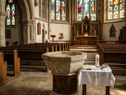 Understanding Lutheran Beliefs About Baptism: Means of Grace, Infant Rite, and Faith 3 Lutheran baptismal font and sacrament (AI Generated Image)