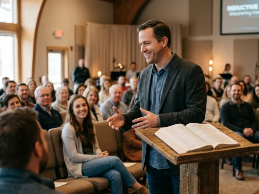 Pastor preaching an inductive sermon (AI Generated Image)