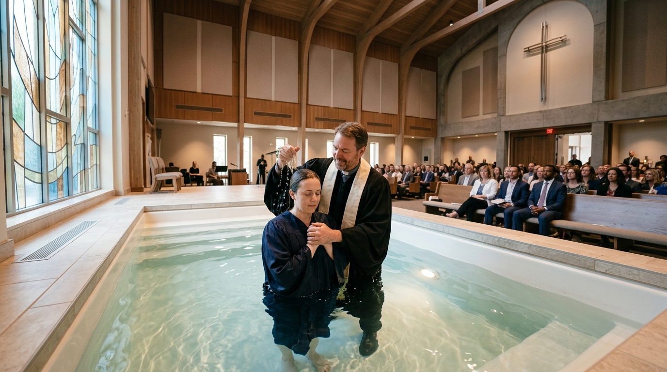 Adult Baptism Ceremony Outline: Step-by-Step Liturgy | Brookside Church 2 wp media brooksidechurch net fd875743 (AI Generated Image)